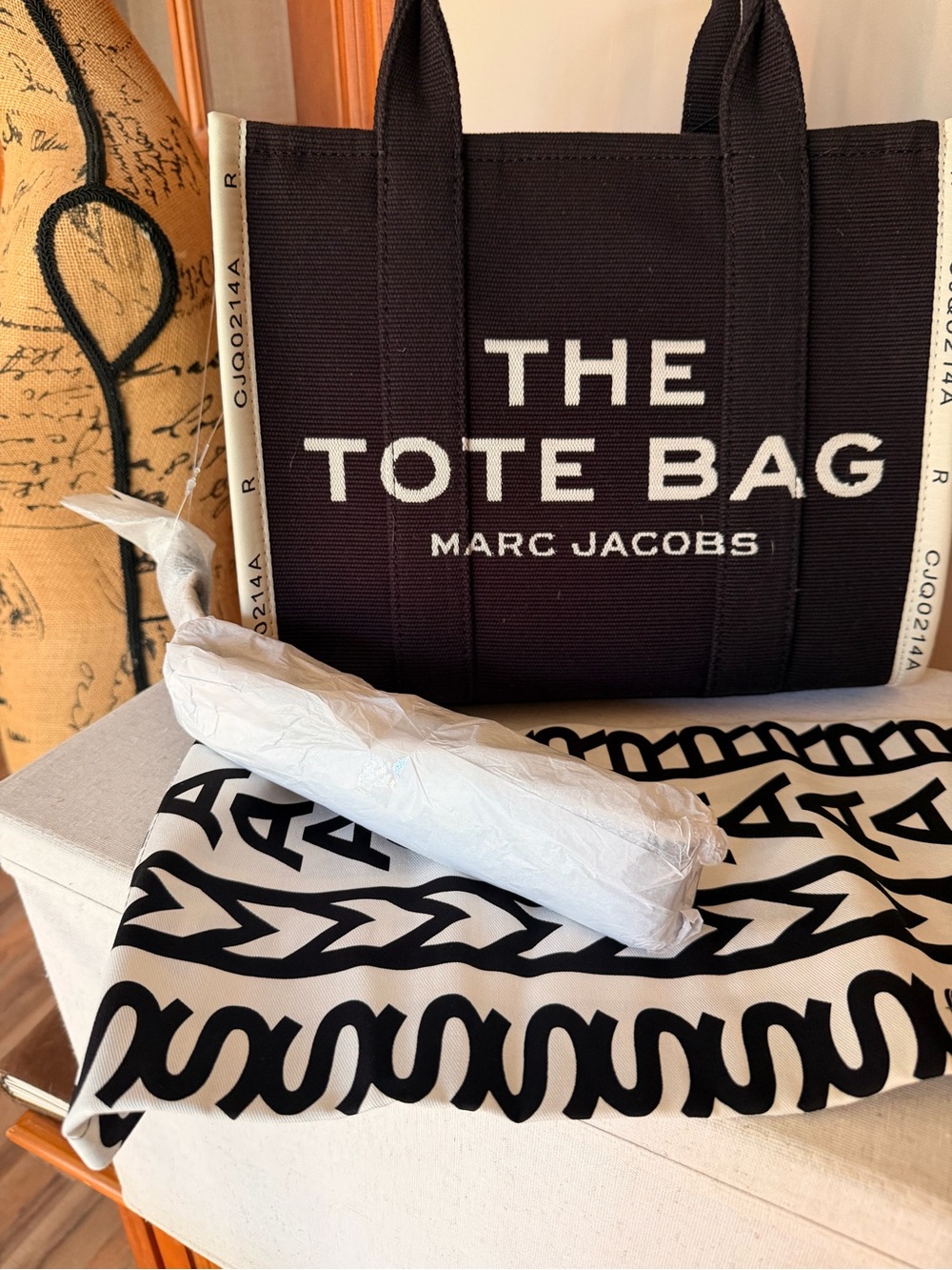 Marc Jacobs Black and White 'The Tote Bag' Canvas Tote